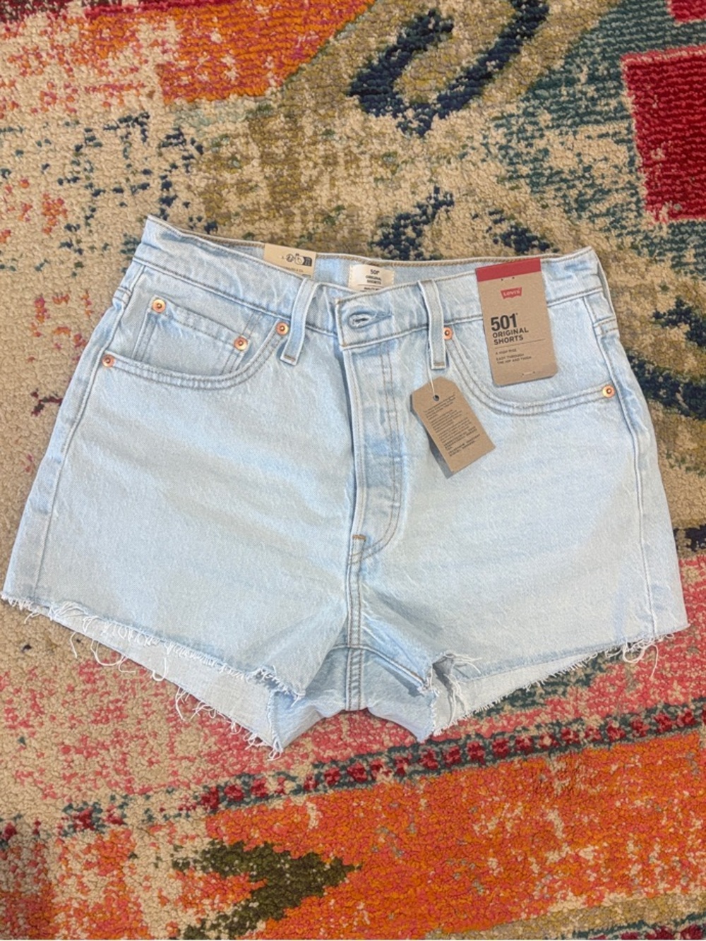 *NWT* Levi's 501 High-Rise Light Blue Denim Shorts